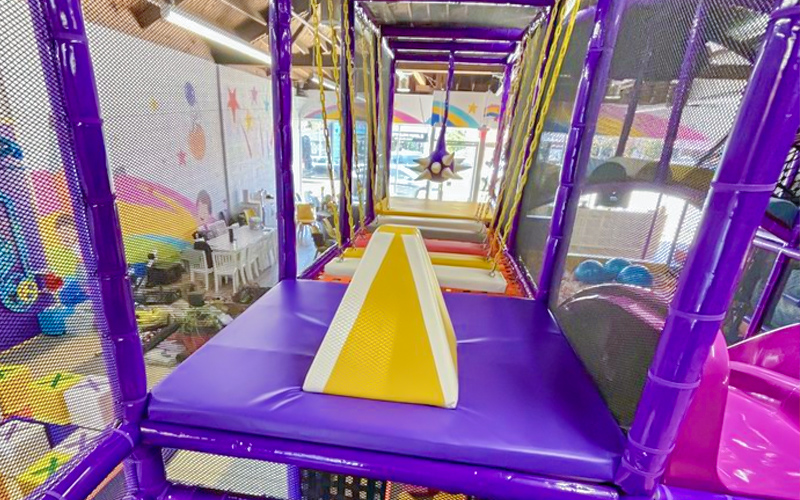 Bright and safe indoor playground area designed to attract local visitors