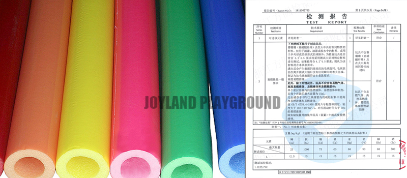 Foam-wrapped pipe cover for indoor playground safety