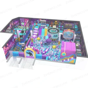 200m² Neon Space-Themed Indoor Playground with Ball Pit