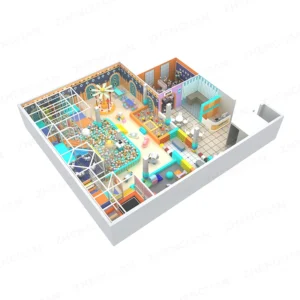 225m² Modern Pastel Indoor Playground for Family Venues