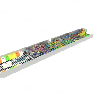1600m² racing challenge commercial trampoline park design