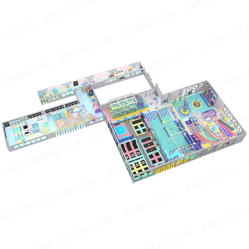 2000m² action sports commercial trampoline park design