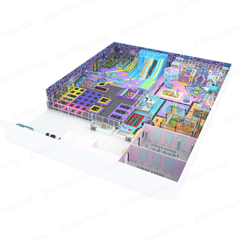 2500m² mega family entertainment commercial trampoline park design